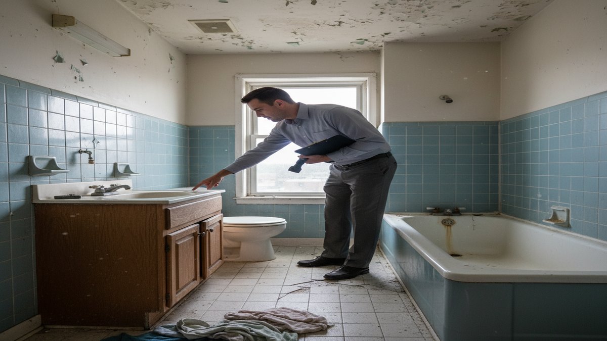 Évaluer l'état de la salle de bain existante