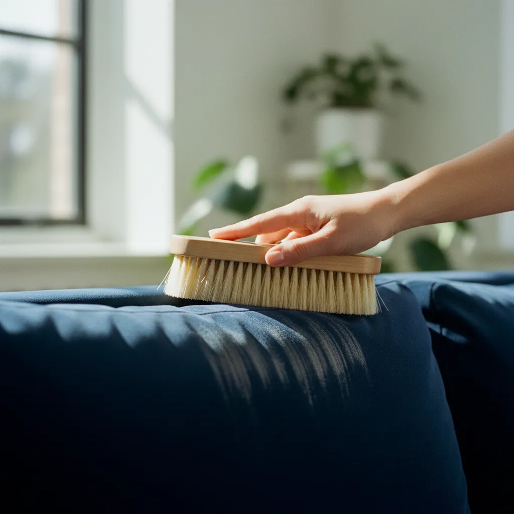 Brossage dans le sens du poil : le geste d'entretien essentiel pour préserver la chatoyance du velours