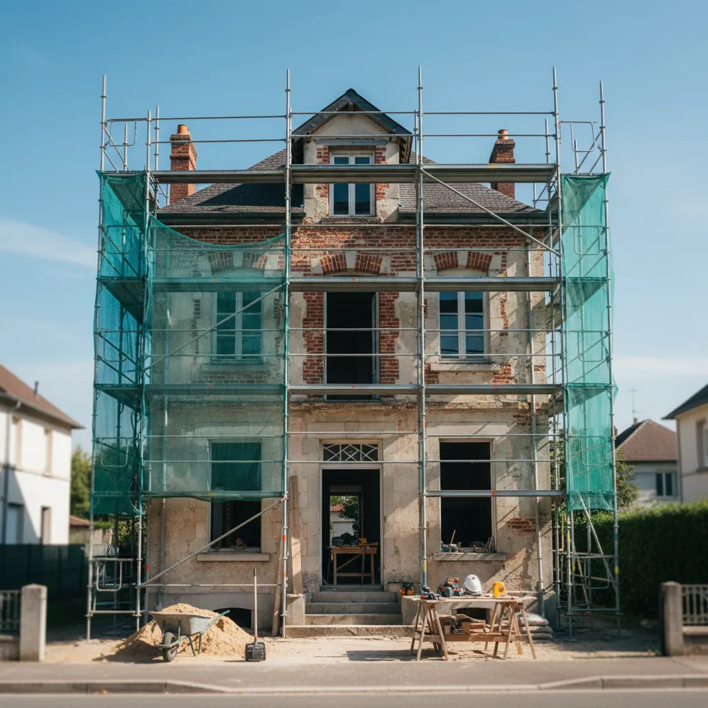 Un chantier de rénovation réel dure plusieurs mois, bien loin des délais affichés à l'écran