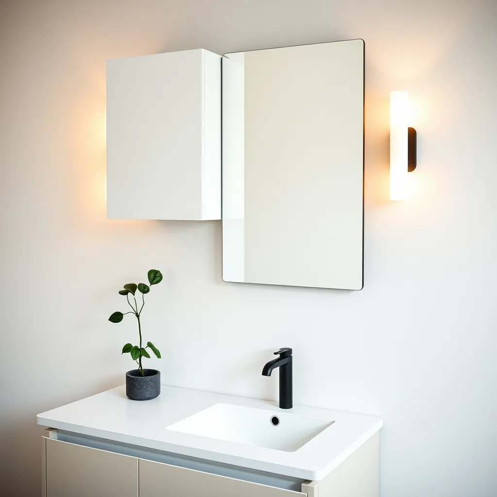 Meuble vasque suspendu, robinetterie noire mate et éclairage LED : le trio gagnant du home staging 2026