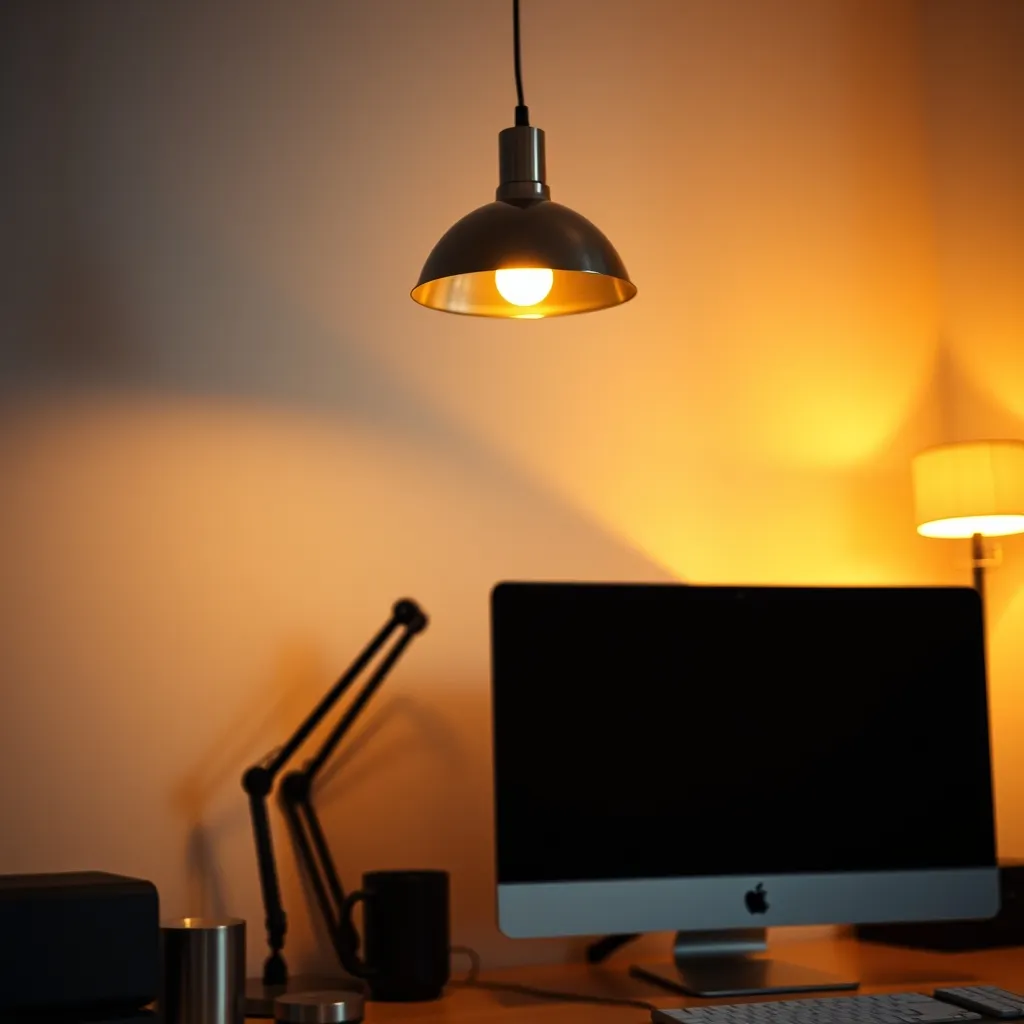Trois sources lumineuses distinctes créent un éclairage stratifié confortable pour le travail