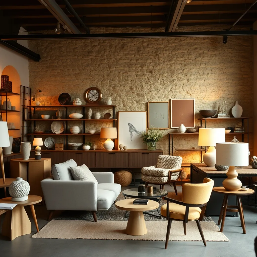 Showroom déco dans le quartier de la Doutre à Angers, mobilier contemporain et céramiques artisanales