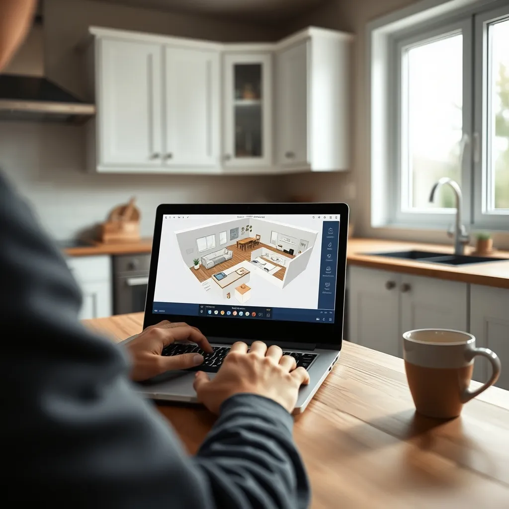 Utilisation d'un logiciel de simulation 3D pour planifier la décoration d'un intérieur
