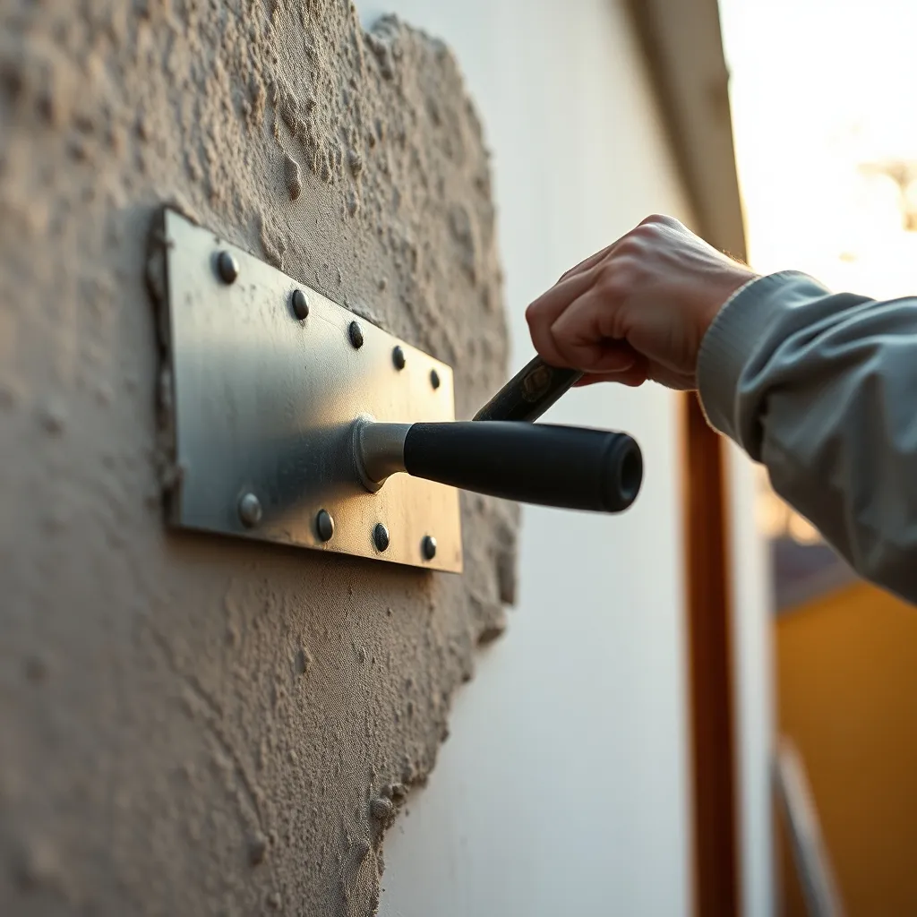 Application de l'enduit de finition sur l'isolation extérieure d'une maison