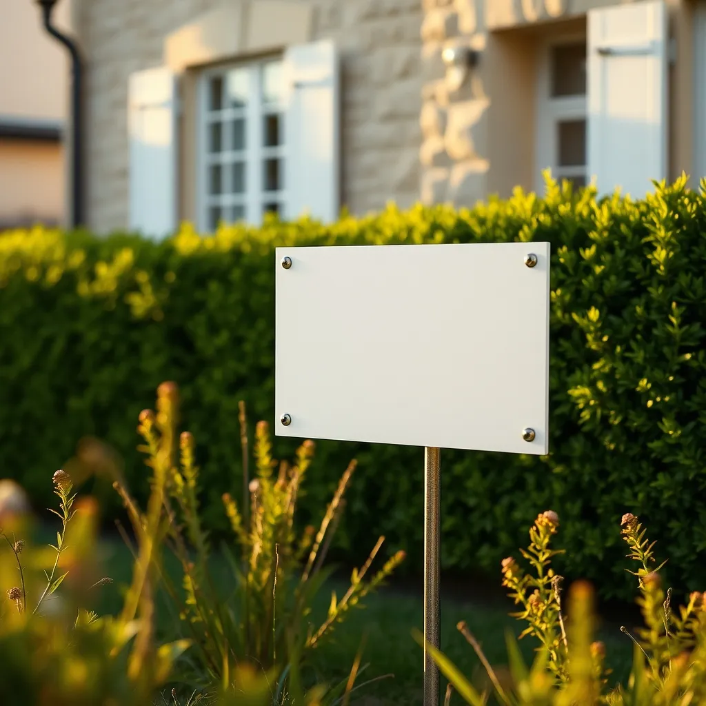 Panneau de déclaration préalable affiché en bordure de terrain, visible depuis la voie publique